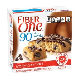 Fiber One 90 Calorie Soft-Baked Bars Chocolate Chip Cookie, 5.34 oz, 6 Count