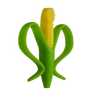 Baby Banana Teething Toothbrush, Green/Yellow Cornelius