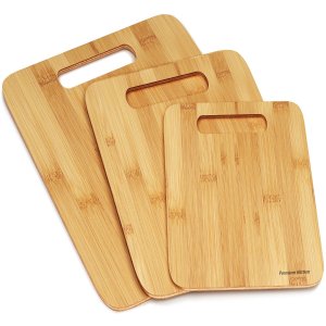 Best 3 Wood Cutting Boards -Premium Chopping Board Block -Large Medium Small Size Set