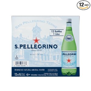 San Pellegrino Sparkling Natural Mineral Water, 33.8-ounce plastic bottles (Pack of 12)