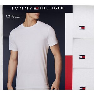 Tommy Hilfiger Men's Undershirts 3 Pack Cotton Classics Crew Neck T-Shirt