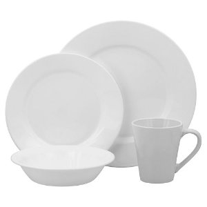 Corelle Lifestyles Shimmering White Round 16-pc. Dinnerware Set