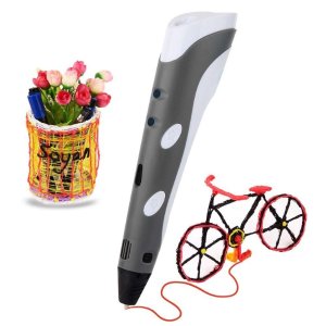 Soyan 3D Printing Pen for Doodling, Art & Craft Making, 3D Modeling and Education, Comes with 30 Grams 1.75mm ABS Filament (Gray)