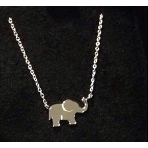 Sterling Silver Elephant Necklace ,18"