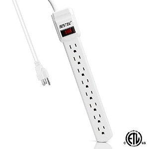 BESTEK 8-Outlet Surge Protector Power Strip with 6-foot Power Cord, 245 Joules