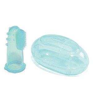 Summer Infant Finger Toothbrush with Case, Teal/White