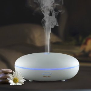 Essential Oil Diffuser, Oak Leaf 250ml Therapeutic Oil Cool Mist Aroma Diffuser and Air Ultrasonic Humidifier with Switching Power Adapter for Home or Office SPA
