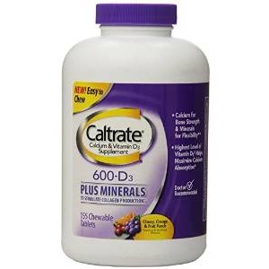 Caltrate 600+D Plus Minerals, Chewables, 155 Count