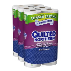 Quilted Northern Ultra Plush, 24 Supreme (90 Regular) Rolls Toilet Paper