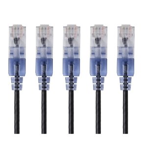 5-Pack, SlimRun Cat6A Ethernet Network Patch Cable