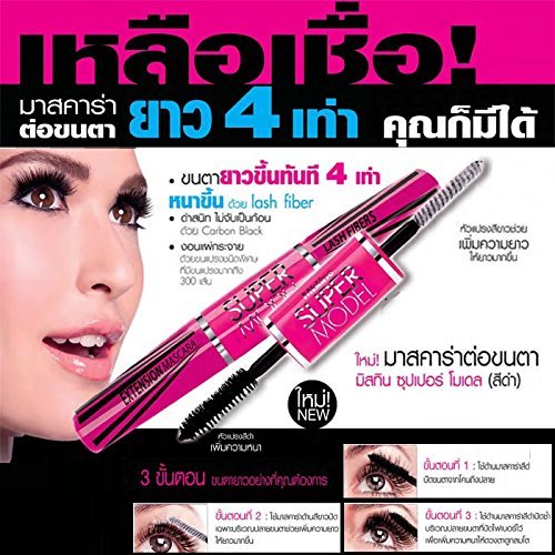 Amazon.com : Mistine Super Model Miracle Lash Mascara Eyelashes Thicker Longer Best Seller : Beauty