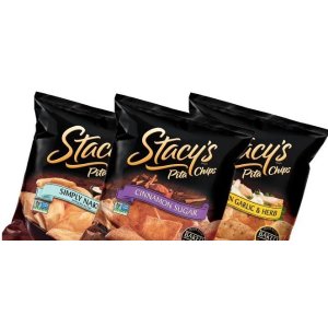 销量冠军！Stacy's Pita Chips 综合口味烤薄面包脆片, 1.5ozx24包