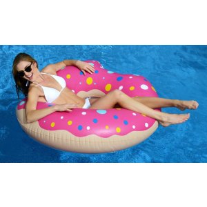 Kangaroo's Two-Bite 4' Giant Donut Inner Tube, Pool Float