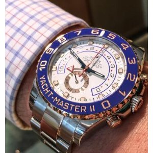 ROLEX Yacht-Master II White Dial Stainless Steel and 18K Everose Gold Oyster Automatic Men's Watch 116681