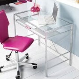 Mainstays Glass-Top Desk and Desk Chair Value Bundle, Multiple Colors