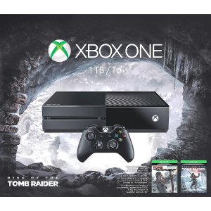 Xbox One 1TB 古墓丽影 超值套装 (4游戏, 2 手柄, $50GC, 充电站)