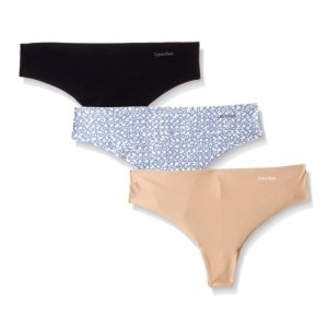 Calvin Klein Women's Three Pack Invisibles Thong Panty