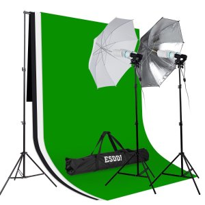 ESDDI Background Support System 5ft x 10ft and 85W 5500K Umbrellas Softbox