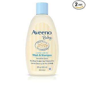 Aveeno Baby Wash & Shampoo, Lightly Scented, 8 Ounce (Pack of 2)