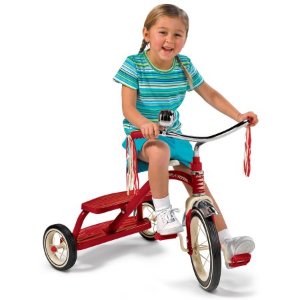 Radio Flyer Classic Red Dual-Deck Tricycle, red or pink