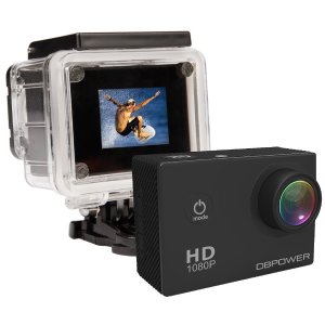 DBPOWER 12MP 1080p Waterproof Action Camera w/ Accessories