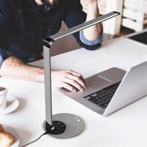 TaoTronics Metal LED Desk Lamp (Table Lamps For Bedrooms, Ultra-slim, Aircraft-grade Alloy