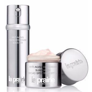 with La Prairie Anti-Aging Day Essentials @ Saks Fifth Avenue