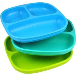 Re-Play 3-Pack Divided Plates, BPA-Free