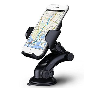 Mpow Car Mount Holder, Universal Car Windshield / Dashboard Phone Mount Holder for iPhone, LG, etc