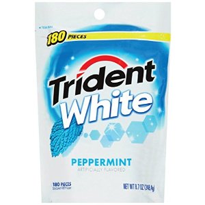 Trident White 无糖口香糖-薄荷味，180粒