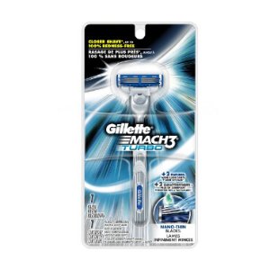Gillette Mach3 Turbo Men's Razor with 1 Mach3 Turbo Men's Razor Refill