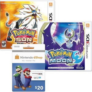 A Nintendo Prepaid Card w/ Pokemon Sun/Moon Pre-Order