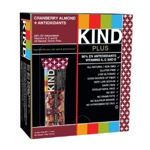 KIND Bars, Cranberry Almond + Antioxidants, Gluten Free, 1.4 Ounce Bars, 12 Count