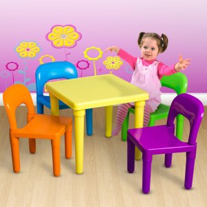 儿童彩色桌椅套装