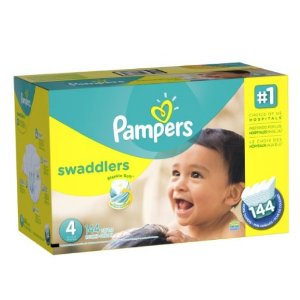 Pampers Swaddlers Diapers Economy Pack Plus, Size 4, (144 Count)