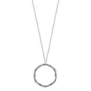 Ribbon and Reed Sterling Silver Circle Necklace @ Peter Thomas Roth Fine Jewelry!