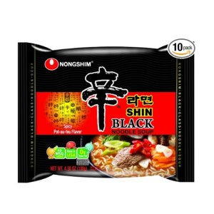 Nongshim Shin Black Noodle Soup, Spicy, 4.58 (Pack of 10)
