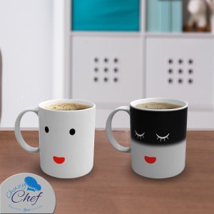 Chuzy Chef Color and Face Changing Ceramic Coffee Mug 12 oz