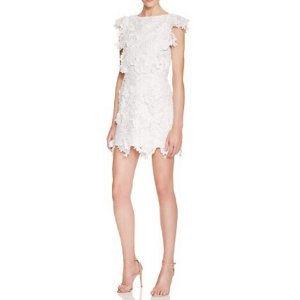 Bloomingdales精选Endless Rose 3D白色蕾丝裙热卖