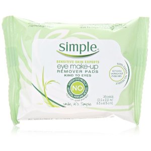 Simple Eye Makeup Remover Pads, 30 ct