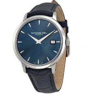 RAYMOND WEIL Toccata Blue Dial Black Leather Men's Watch