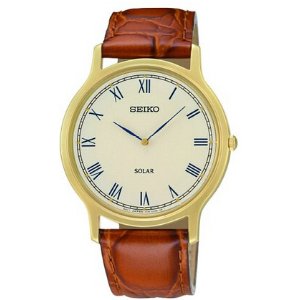 Seiko Men's SUP876 Analog Display Japanese Quartz Brown Watch