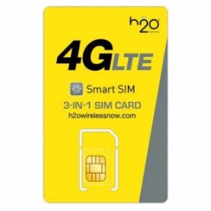 h2o Wireless 3-in-1 SIM w/ 1-Month Service