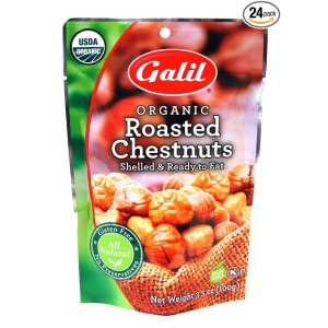 Galil 100% Organic Whole Roasted Chestnuts, 3.5-Ounce Bags (Pack of 24)