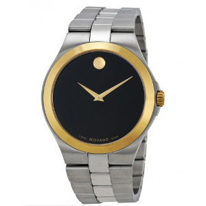 MOVADO Black Dial Two-Tone Stainless Steel Men's Watch