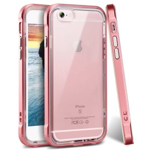Ansiwee Soft Rubber TPU Bumper Case for Apple iPhone 6s/6，Rose Gold