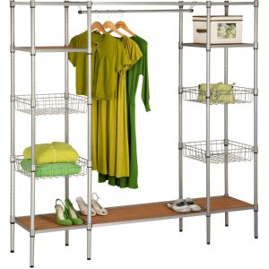 Honey-Can-Do Freestanding Steel Closet with Basket Shelves