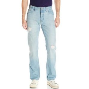 Calvin Klein Jeans Men's Slim Straight-Fit Jean In Destructed Blue