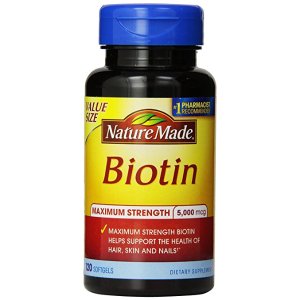 Nature Made Maximum Strength Biotin Value Size Liquid Softgel 5000 mcg, 120 Count