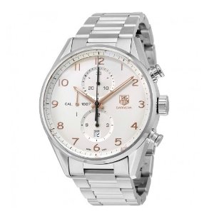 Tag Heuer Carrera Automatic Chronograph Silver Dial Stainless Steel Men's Watch
